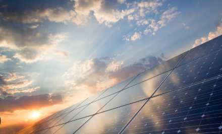 Solar panels on roof
